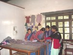 Women Trainees at Cutting and Drafting Training organized by RC Dillibazar with support from a kind hearted Japanese Lady Ms. Abe Akire. The training has a duration of one year and will terminate in March 2006