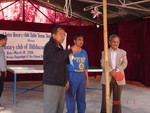 Making Opening Speech as Chief Guest at  2nd Inter Rotary Club Table Tennis Tournament organized by RC Dillibazar, Chief Coordinator Rtn Dr. Tika Man Vaidya. The program was held on March 18 2006. RC Dillibazar won all the titles under Mens Single, Mens Double and Mixed Double. 19 players from Rotary Clubs of Kathmandu Valley took part in the Tournament. 