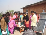 Participants taking part in Solar Drying Techniqes for fruits and vegetable organized by RC Dillibazar on 4th April 2006. 22 women participants benefitted from the program  