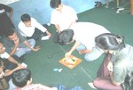 A Scene of Workshop on Learning Technique Organized by RC Dillibazar on 13th of August 2005. Club President Dhakal Himself was the Resource Person 