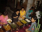 Anns enjoying dinner in Board meeting on 28th July 06