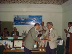 In coming President Sushil Bhattarai giving token of love to DGE