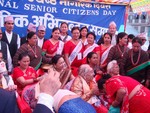 Felicitating Sr. Citizen