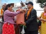 President Elect Rtn. Sohan Sundar Shrestha gave away Sand Filter to the villagers.