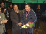 Rtn. Uday Mohan Shrestha of RC Dillibazar bagged the Gold Medal in All Nepal Inter Rotary Table Tennis Championship 2009 held on 16-17th January 2009 organized by RC Patan Durbar Square