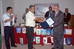 Presenting Four Avenues of Service Citation to Rtn. Om Man Shrestha by Chief Guest DGE Rtn. Ratna Man Shakya