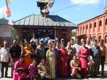 Senior Citizen with Anns in Nala, Banepa during pilgrim tour on 18th Oct 2008