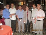 PDG Tirtha Man Sakya, IPDG Dillendra Raj Shrestha enjoying fellowship.