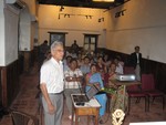 Rtn. Bimal Lal Shrestha highlighting club's activities at the time of 7th Charter Day Ceremony