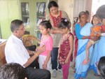 Dr. Prakash Raj Regmi in Rheumatic Heart check up camp at Godamchour on 22nd Aug 013