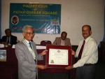 Charter certificate hand over to newly installed President Rtn. Janak Prakash Thapa by President Rtn. Bimal Lal Shrestha